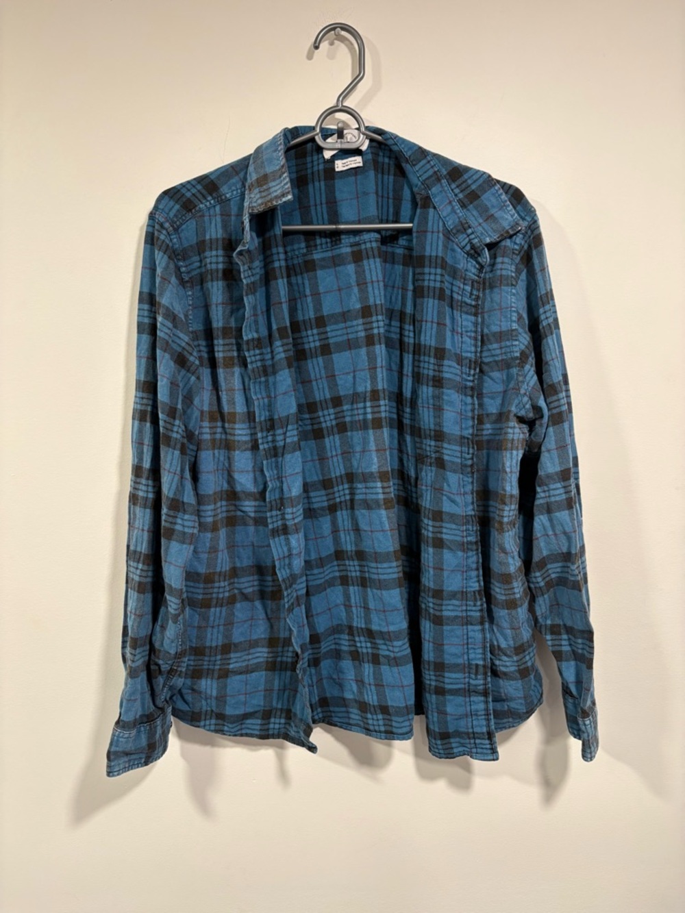 Urban Outfitters Blue & Black Plaid Lightweight Shirt Jacket